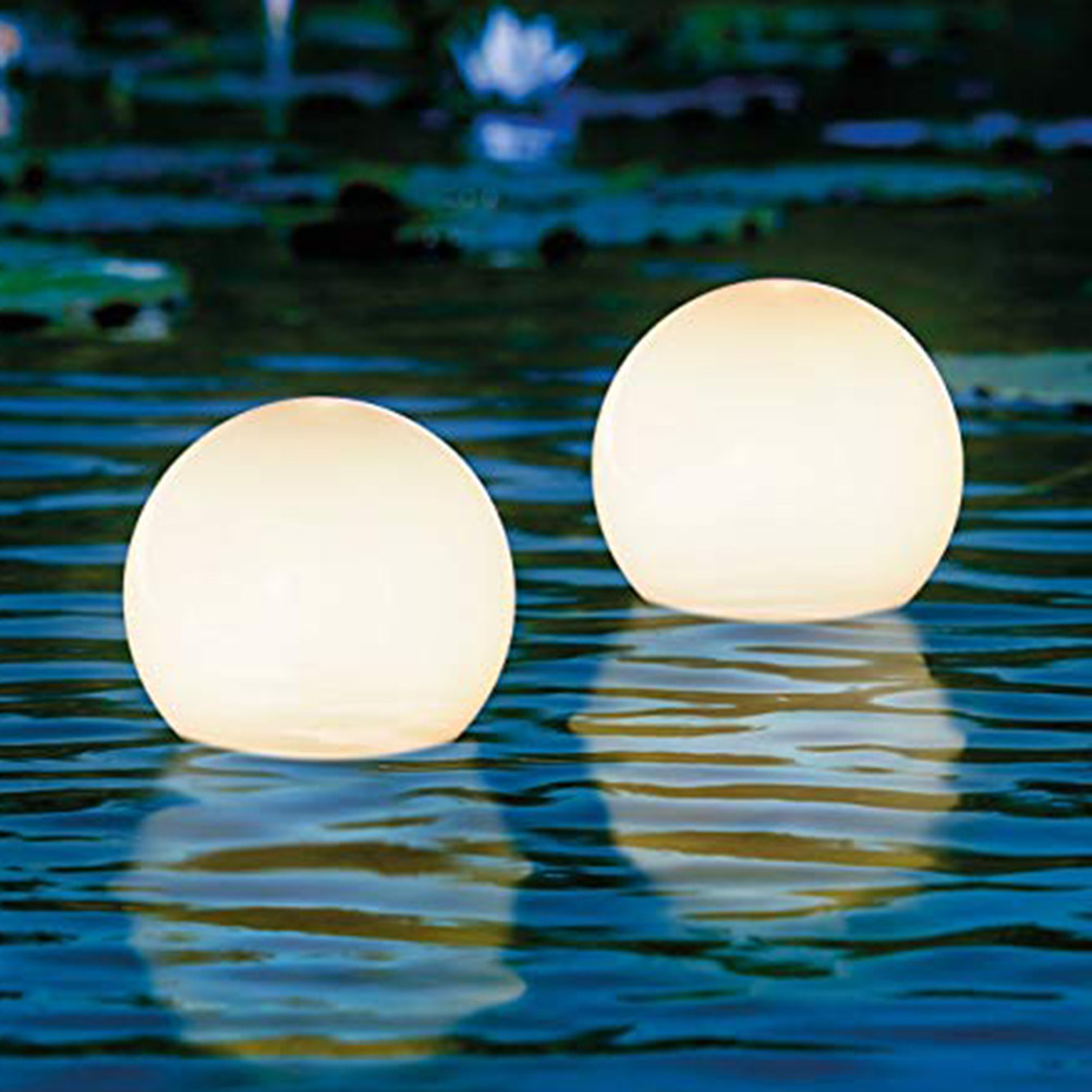 Pool Light Solar Rechargeable - 6個入り、太陽光発電式ガーデンライト、丸い球形、芝生灯、屋外パティオ、デッキ、プール、フェンス、通路、クリスマス、ハロウィーンの装飾用。