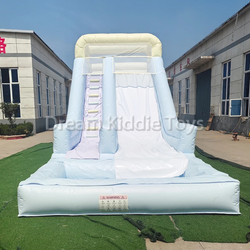 Water Slide Inflatable - 業務用インフレータブルウォータースライド、スプラッシュプール付きPVC製屋外キッズウォータースライド、パーティーレンタル用、CE認証取得、カスタマイズ可能
