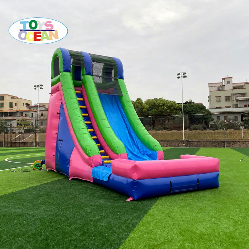 Water Slide Inflatable - 新しい屋外用子供用滑り台、プール付きインフレータブルウォータースライド販売中