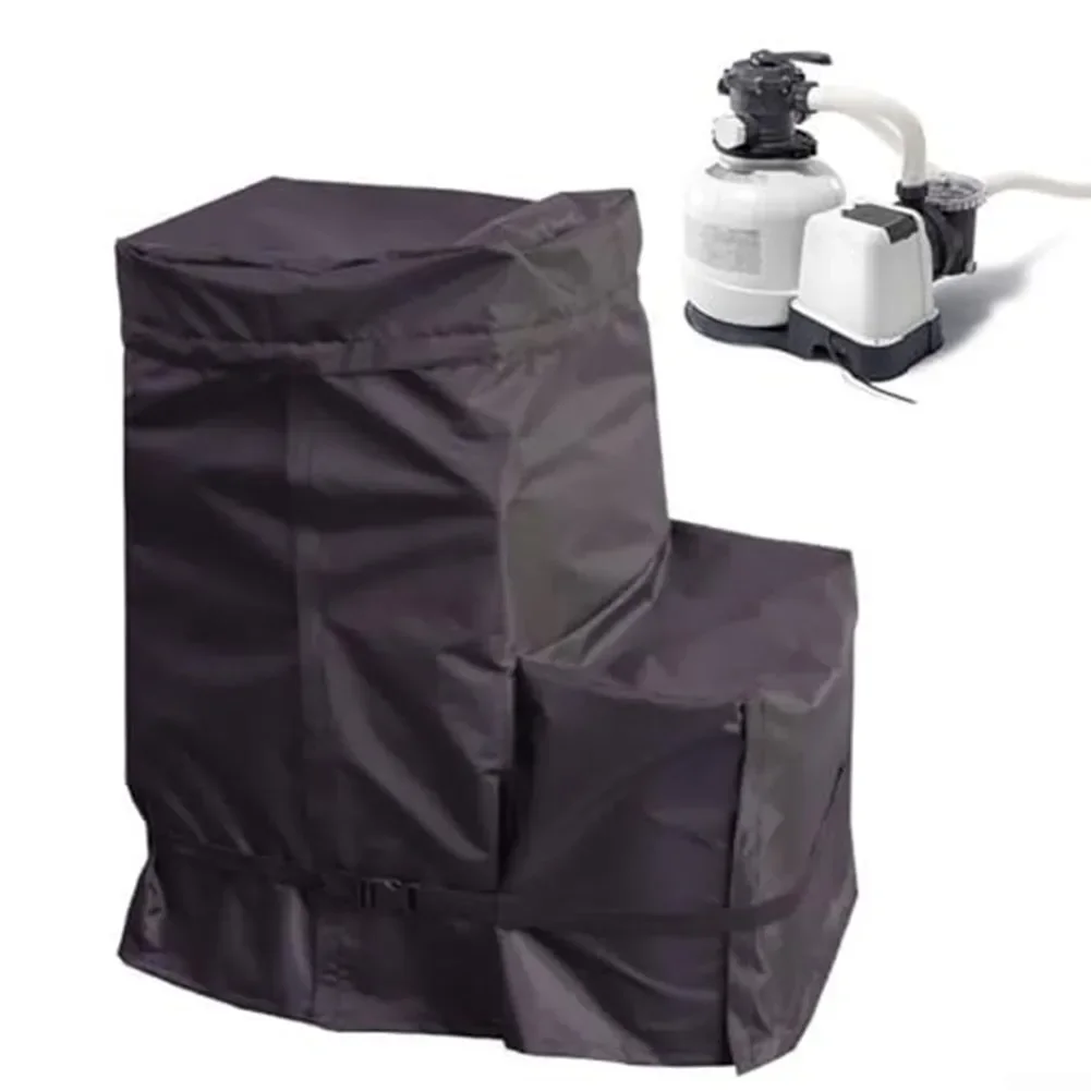 Pool Cover Waterproof - 1pc プールポンプカバー INTEX 14-16 インチ砂フィルター防水屋外ガーデン 420D