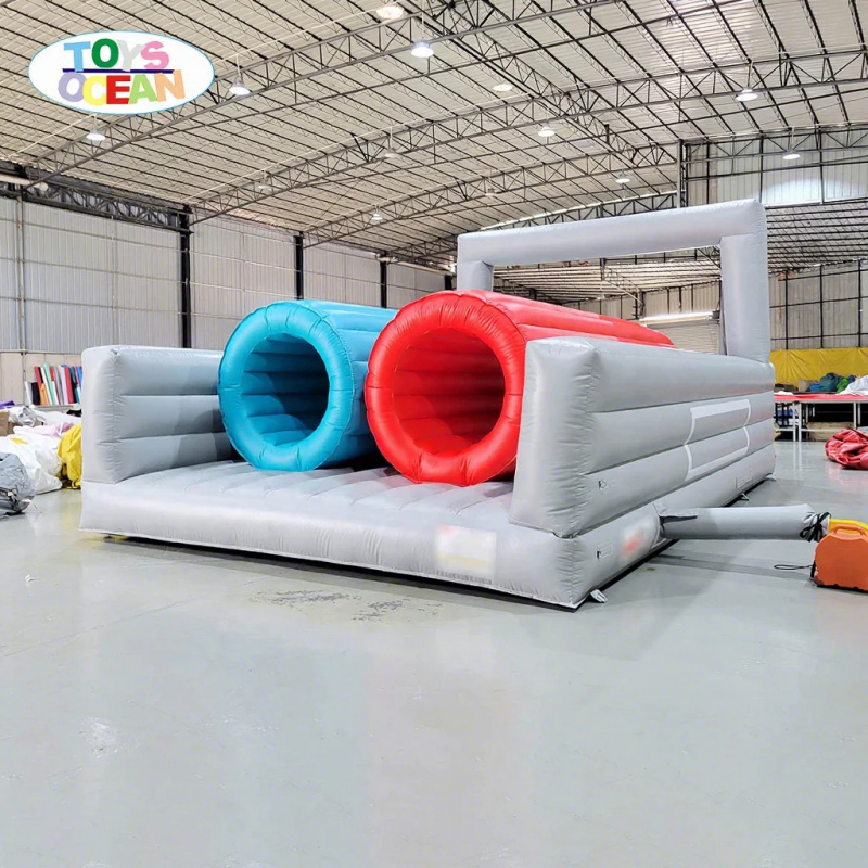 Water Slide Inflatable - カスタムメイド高品質業務用大人向けスポーツゲーム インフレータブルウォーター5Kレース バウンサー障害物コース スライドバウンスハウス