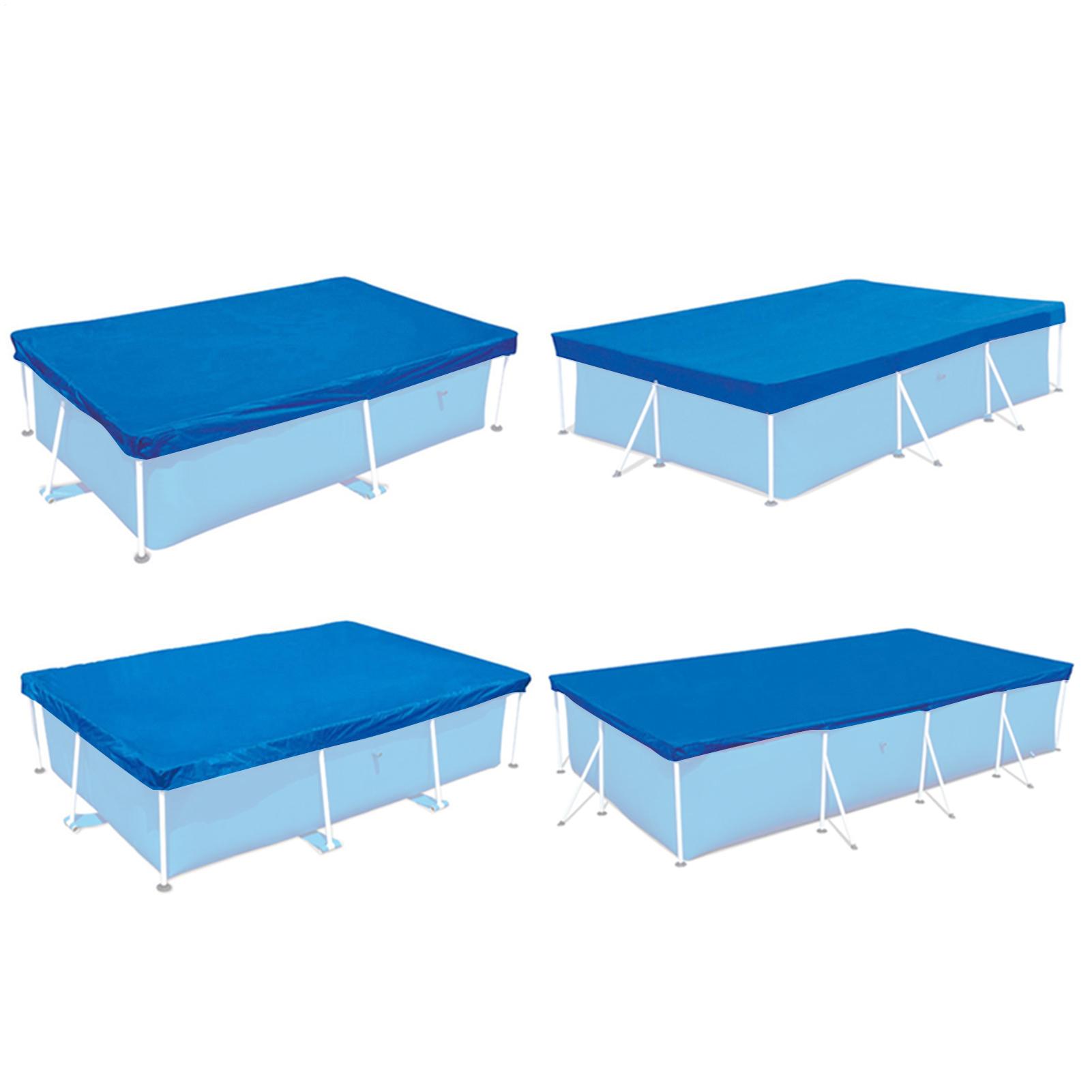 Pool Cover Waterproof - 長方形プールカバー防水PE折りたたみ式インフレータブルプールカバー地上プール用ファミリープールカバー屋外パドリング
