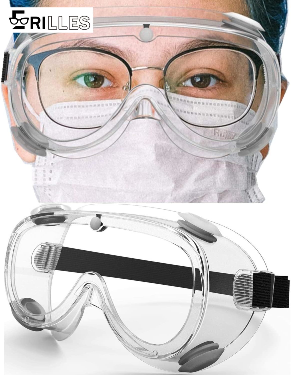 Swim Goggles Anti Fog Uv - ウォータースポーツ用安全ゴーグル、防曇・UVカット、ラフティング、カヤック、水泳、アウトドアアクティビティ用クリアレンズ