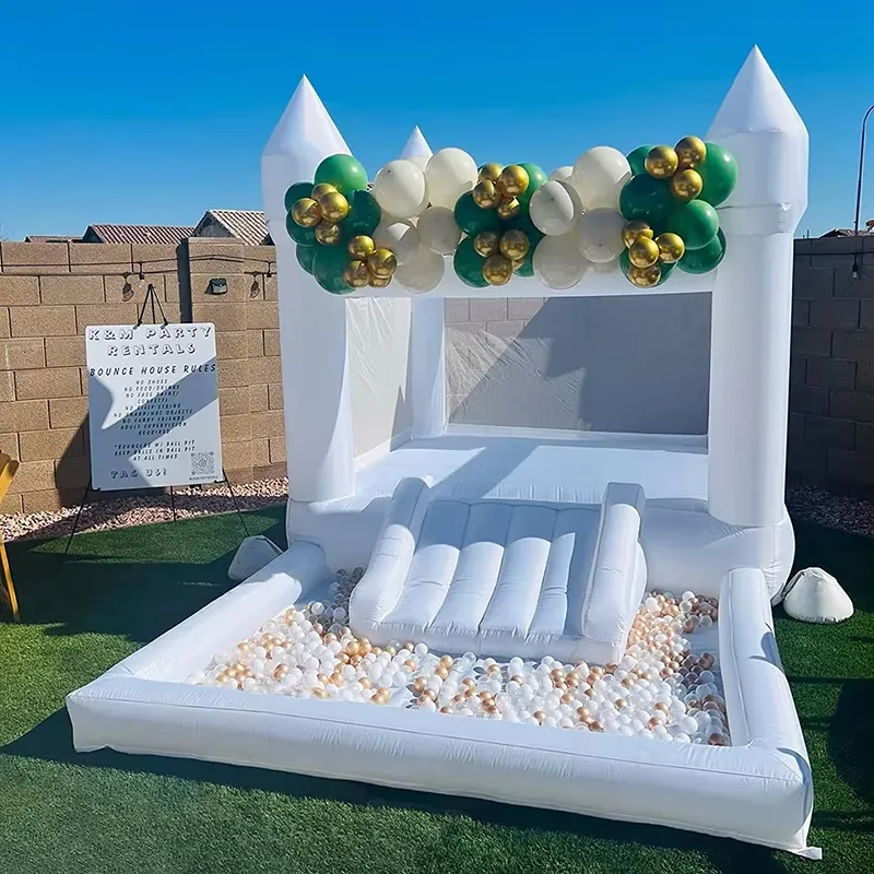 Water Slide Inflatable - 20264m ホワイトグレード インフレータブル バウンスハウス 子供用 幼児用