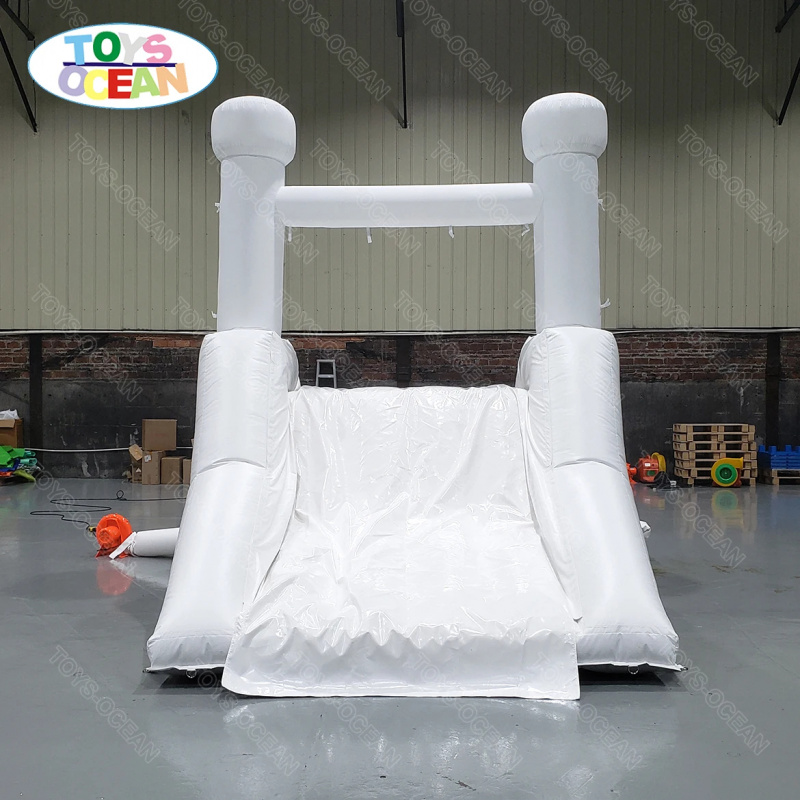 Water Slide Inflatable - カスタムメイド裏庭用ホワイトウォータースライド 大人用プールスライド 子供用インフレータブルスイミングプール ウォータースライド