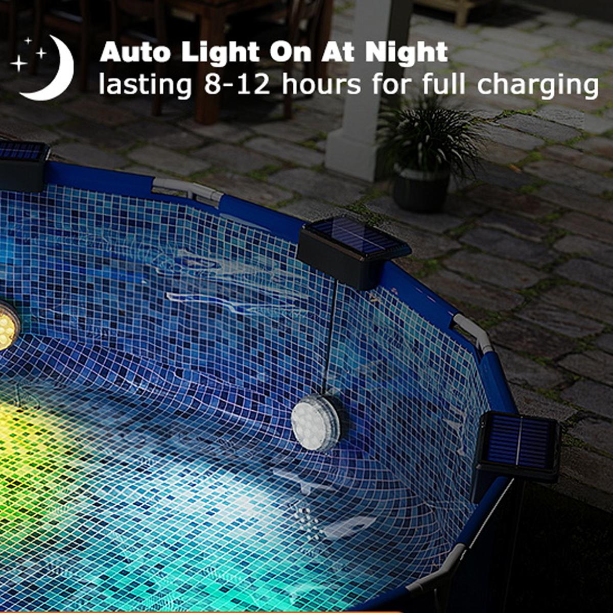 水中ソーラープールライト リモコン付き LED RGB 充電 - Pool Light Solar Rechargeable のレビューと価格
