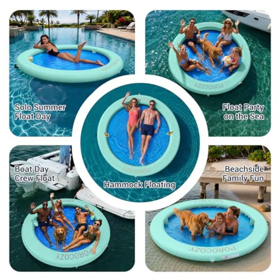 インフレータブルウォーターハンモック ラウンドフローティング - Pool Float Ring Inflatable のレビューと価格