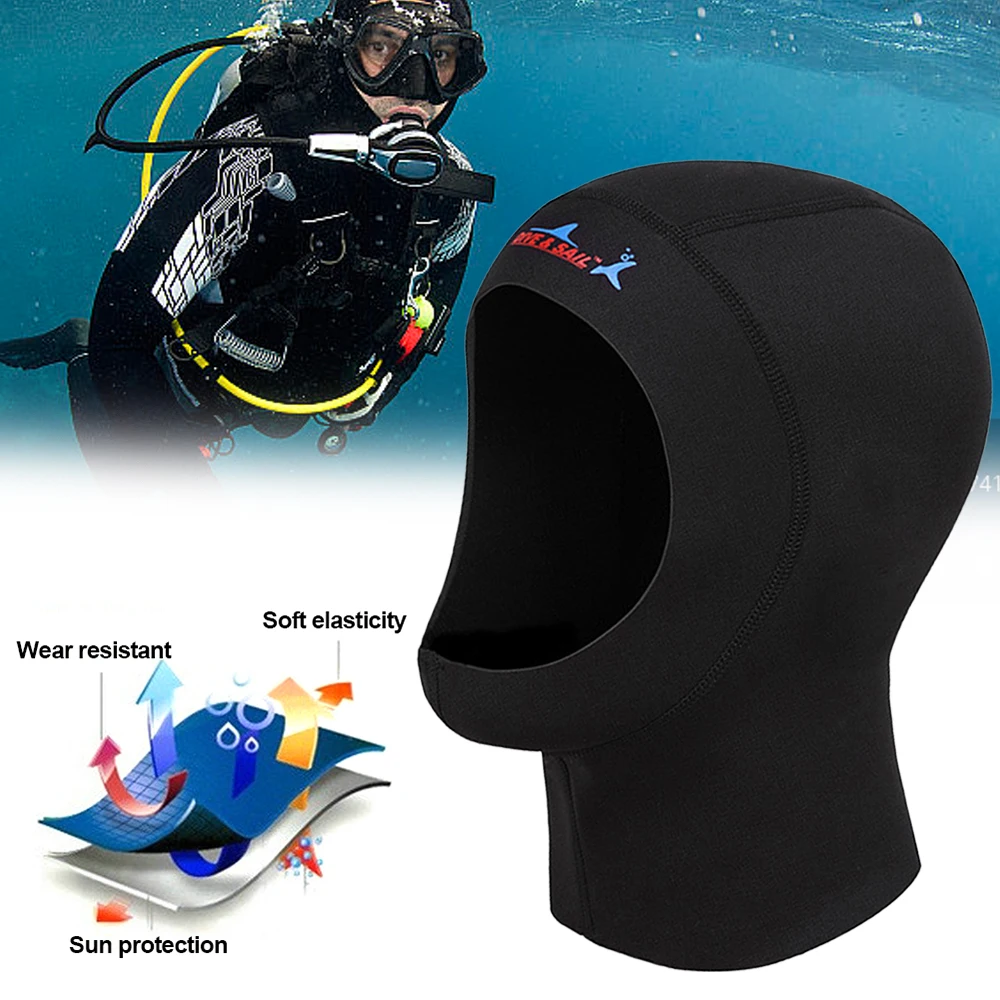 1 ミリメートルネオプレン男性女性釣りシュノーケリングフード - Snorkel Mask Full Face のレビューと価格