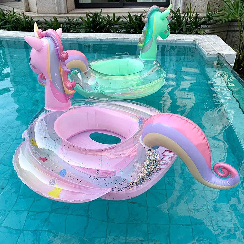 子供のためのユニコーン型のインフレータブルブイ,レインボーと - Pool Float Ring Inflatable のレビューと価格