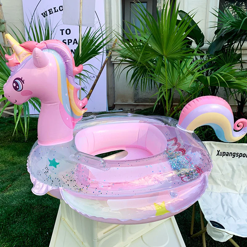 子供のためのユニコーン型のインフレータブルブイ,レインボーと - Pool Float Ring Inflatable のレビューと価格