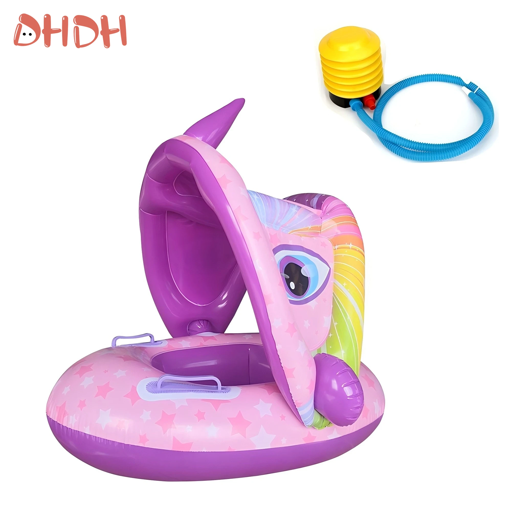 日よけ付きベビー水泳フロート – 幼児用インフレータブルベビ - Pool Float Ring Inflatable のレビューと価格