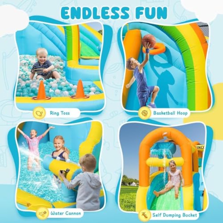 子供用裏庭屋外インフレータブルウォータースライドパーク：PV - Water Slide Inflatable のレビューと価格