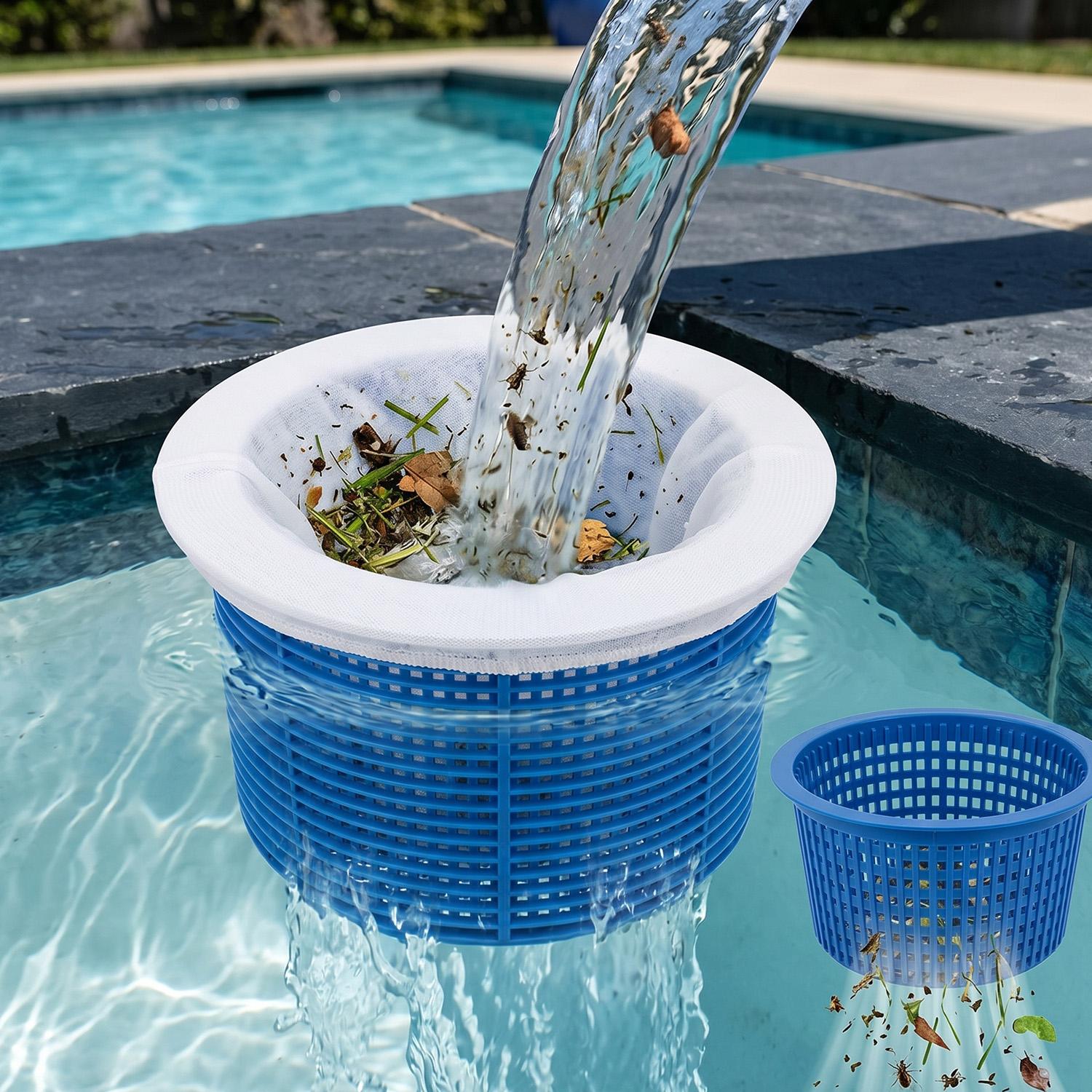 50/5個入り ホワイトプールスキミングバスケット フィルタ - Pool Skimmer Net のレビューと価格