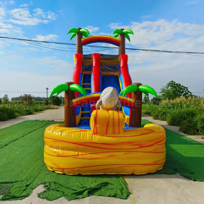 巨大なトロピカルイルカをテーマにしたインフレータブルウォータ - Water Slide Inflatable のレビューと価格