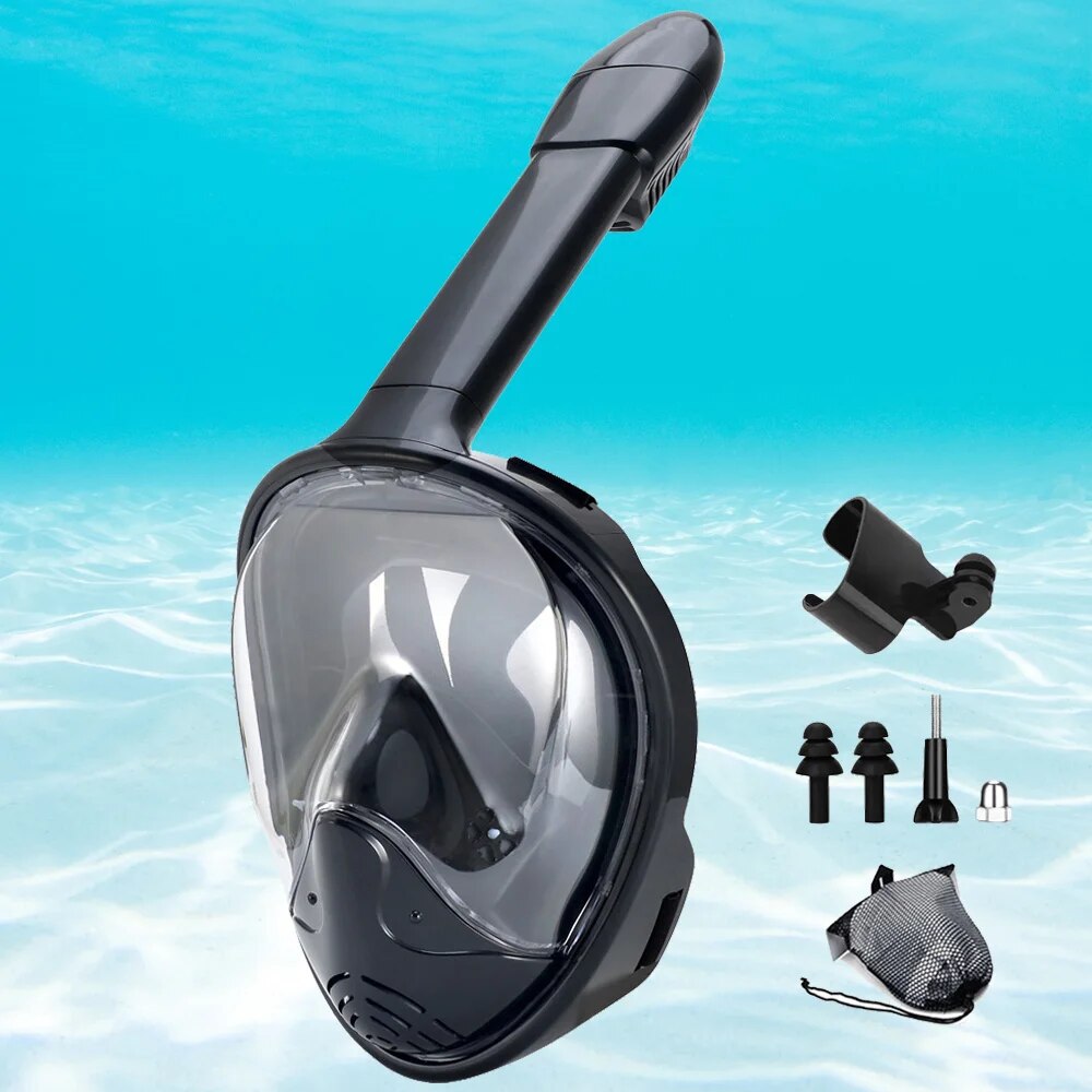 子供と大人のためのフルフェイススイミングマスクセット,防曇, - Snorkel Mask Full Face のレビューと価格