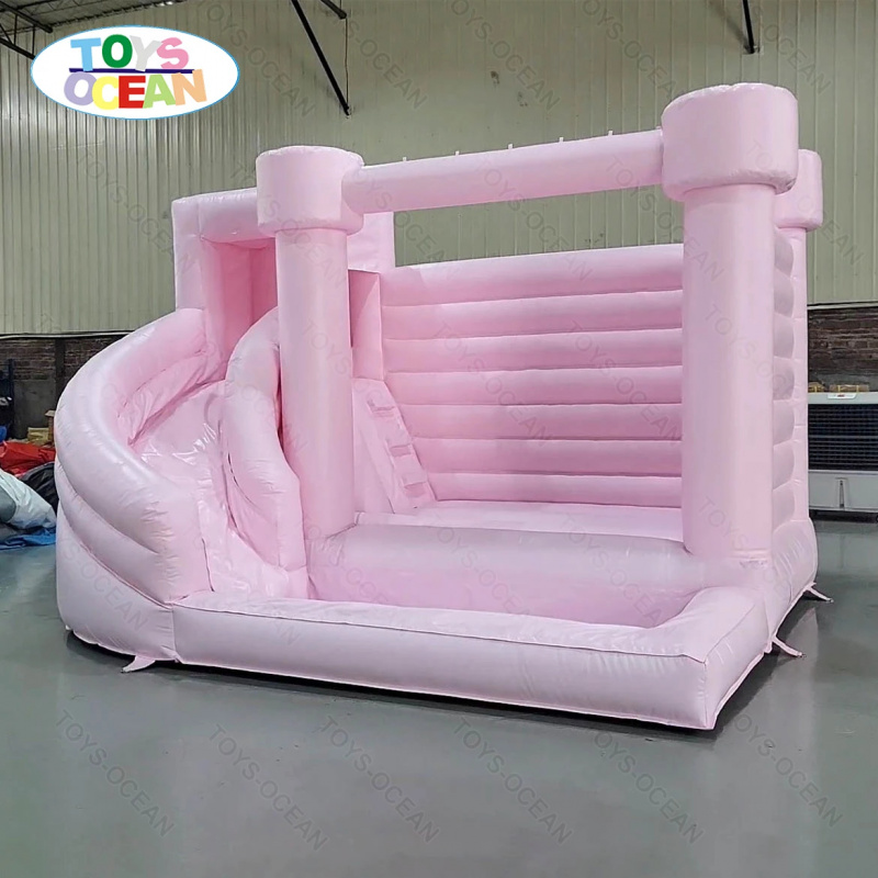 カスタムピンクキャッスルインフレータブルバウンスハウス、ウォ - Water Slide Inflatable のレビューと価格