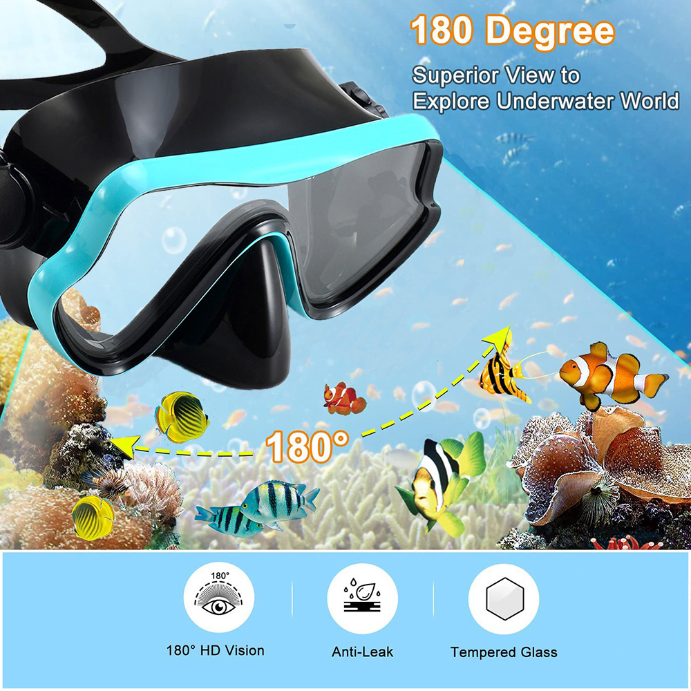 ダイビングマスクスイミングゴーグル、スキューバシュノーケル、 - Snorkel Mask Full Face のレビューと価格
