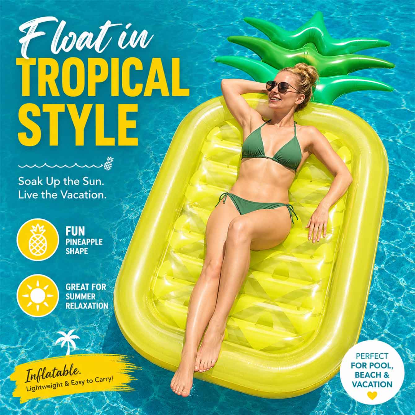 インフレータブルプールフロート、インフレータブルプールフロー - Pool Lounger Inflatable のレビューと価格