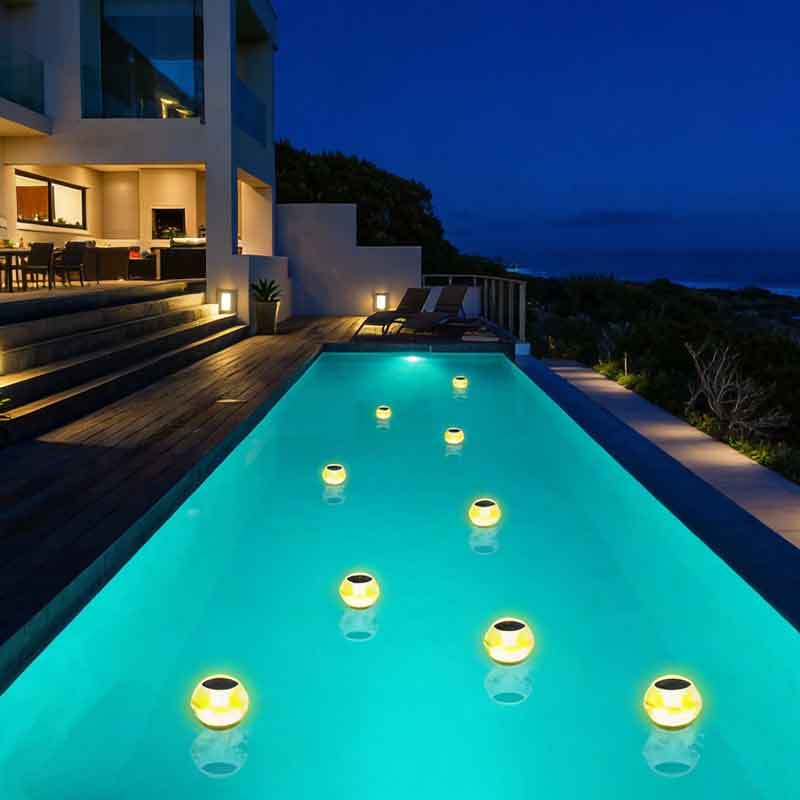 ソーラーフローティングプールライト 池、スパ、滝、噴水用 4 - Pool Light Solar Rechargeable のレビューと価格