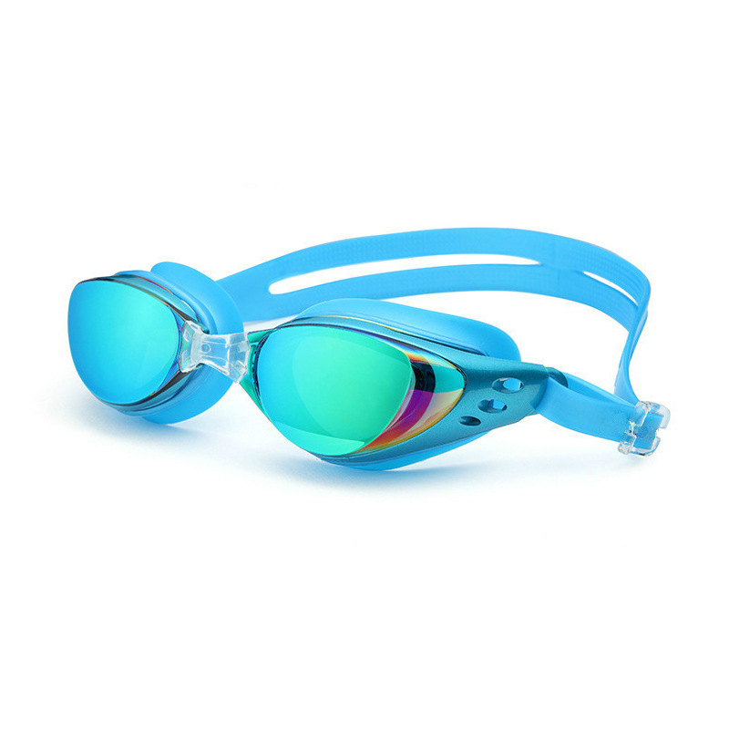 電気メッキ近視-1〜10歳の男性と女性のための防水フラットダ - Swim Goggles Anti Fog Uv のレビューと価格