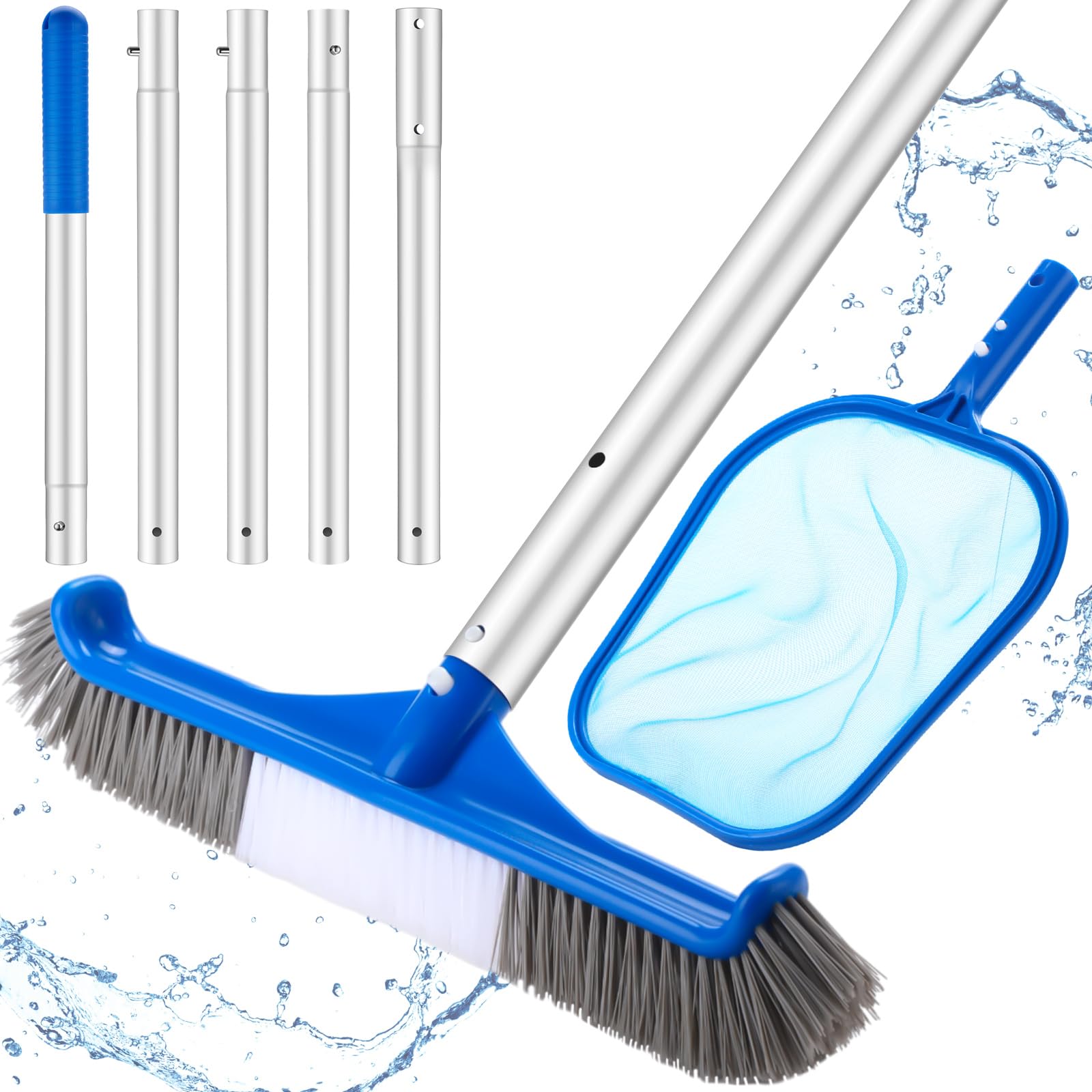 手動式スキマーネット、17.5インチのブラシ、47.24イン - Pool Skimmer Net のレビューと価格