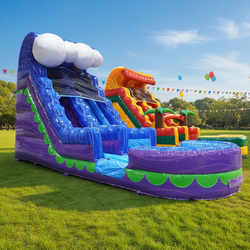 商業用裏庭スライドレンタル、子供と大人向けプール付きインフレ - Water Slide Inflatable のレビューと価格