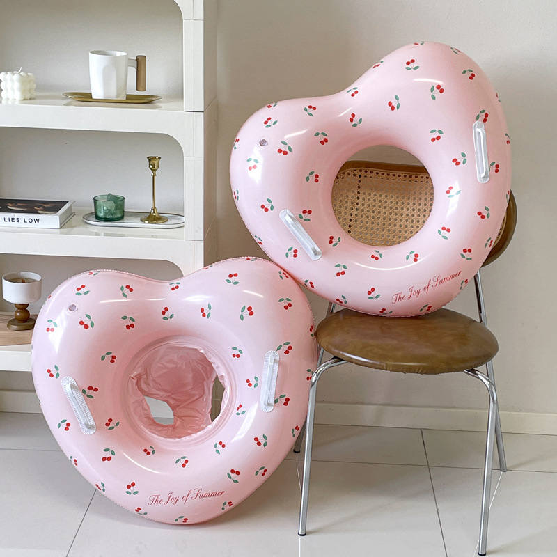 1個入り チェリー柄 スイムリング インフレータブルプールフ - Pool Float Ring Inflatable のレビューと価格
