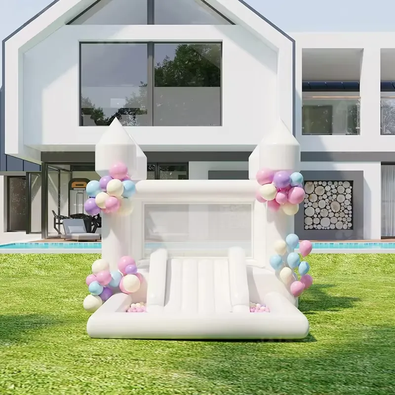 20264m ホワイトグレード インフレータブル バウンスハ - Water Slide Inflatable のレビューと価格